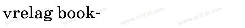 vrelag book字体转换